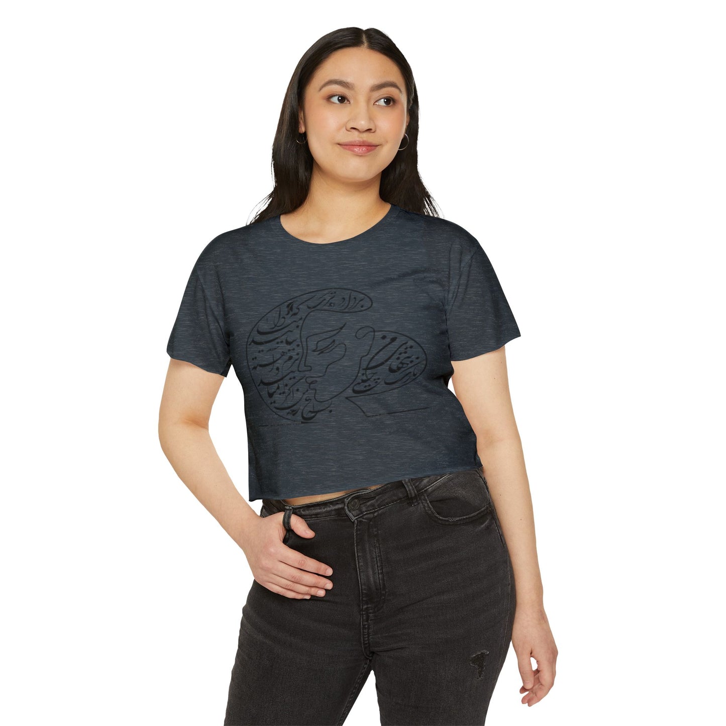 Persian Calligraphy Crop Top