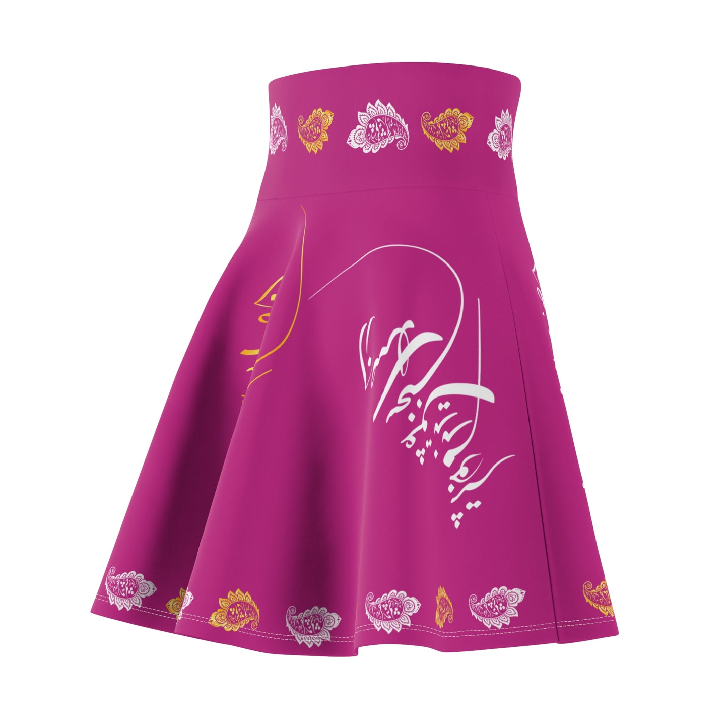 "PERSIAN POETRY PAISLEY SKATER SKIRT – از صدای سخن عشق نشنیدم خوشتر"