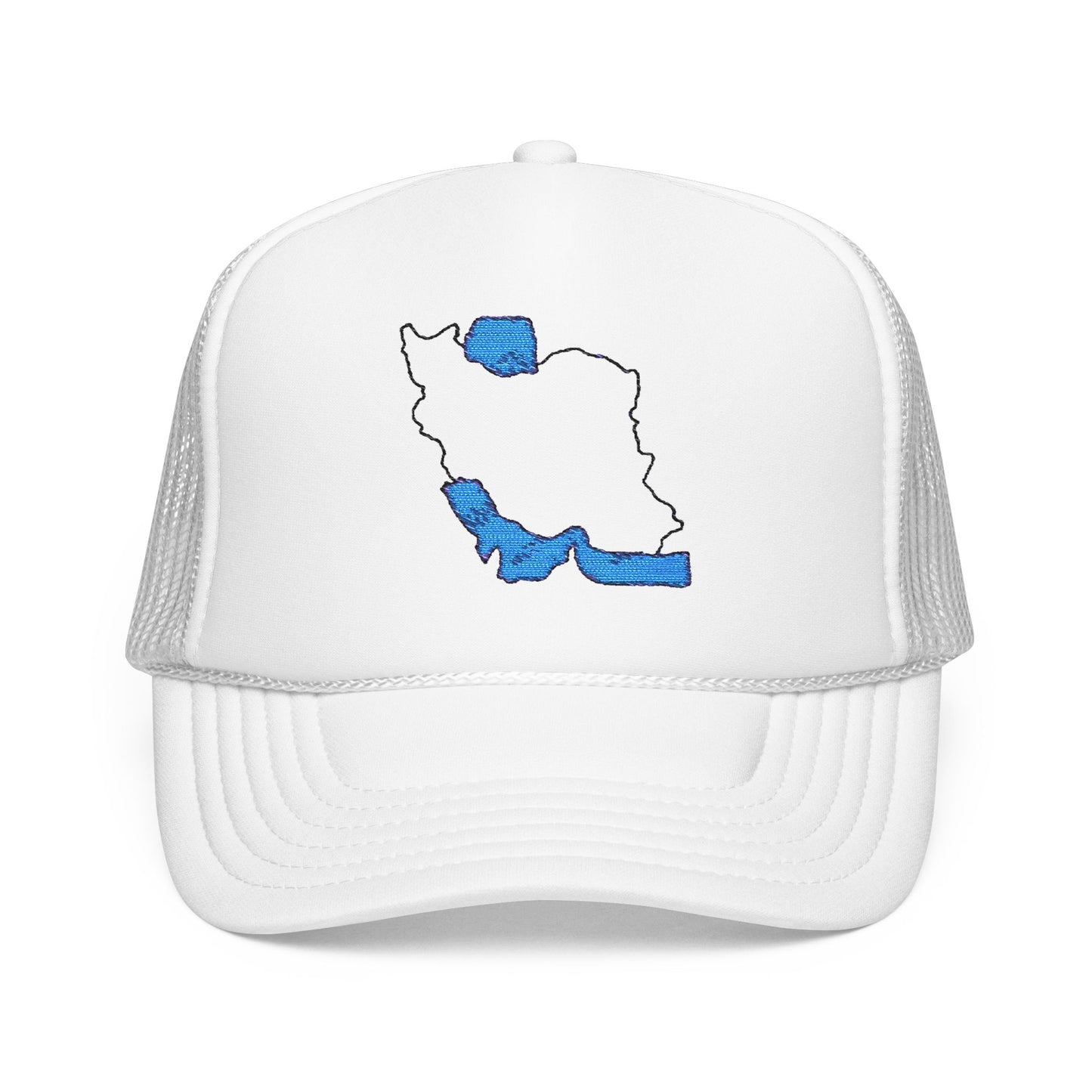 Embroidered Foam Trucker Hat – Iran Map Design