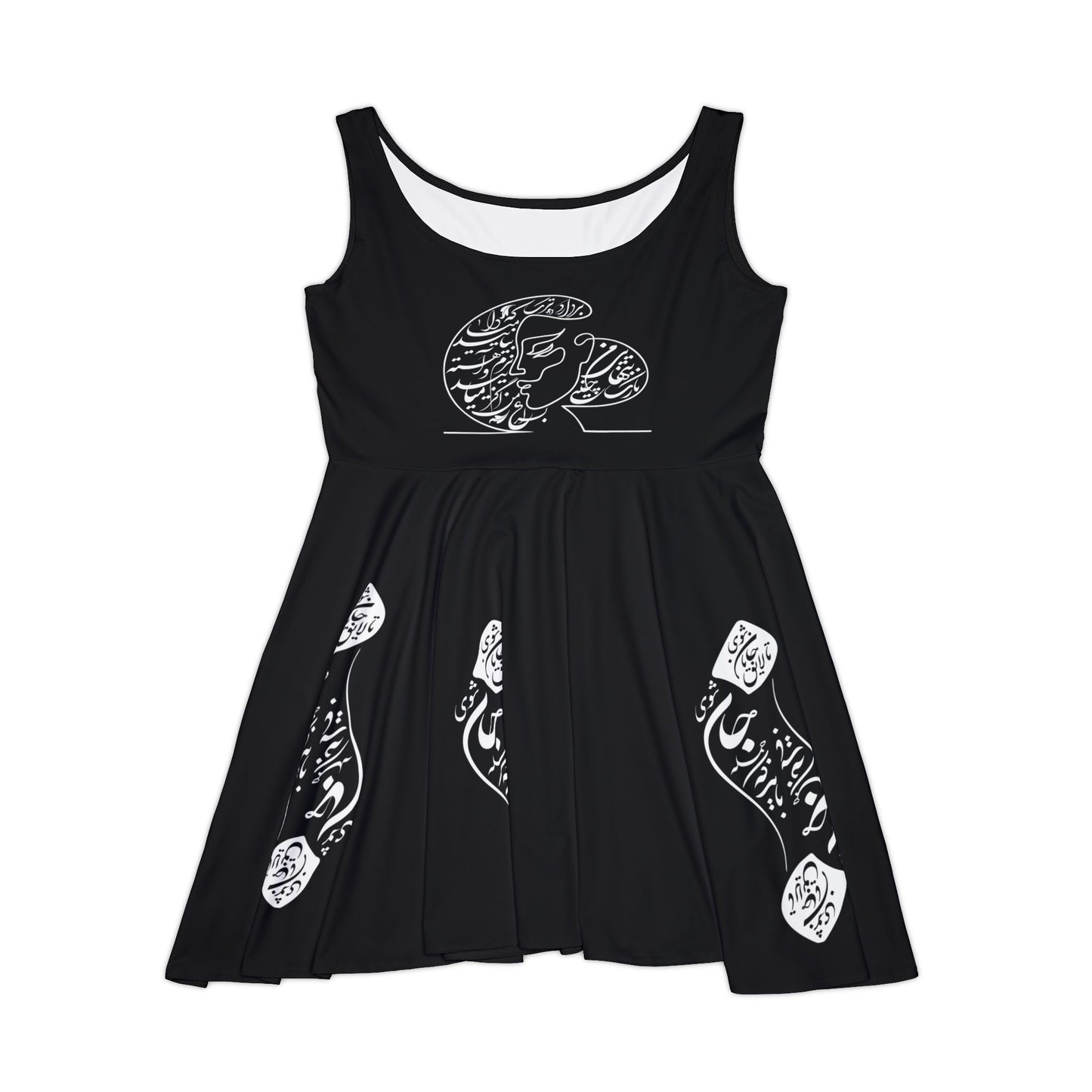 PERSIAN CALLIGRAPHY SKATER DRESS