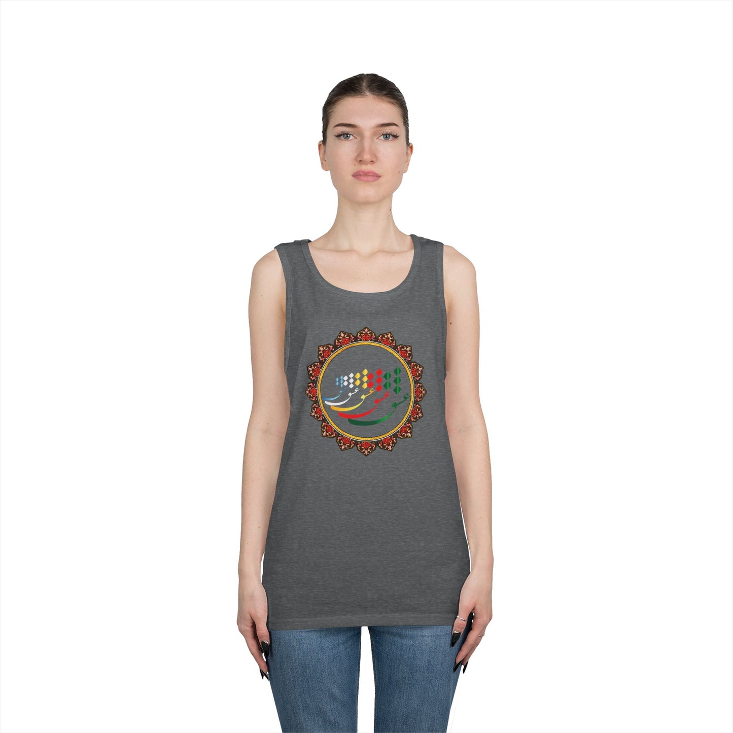 FARSI CALLIGRAPHY COTTON TANK TOP عشق