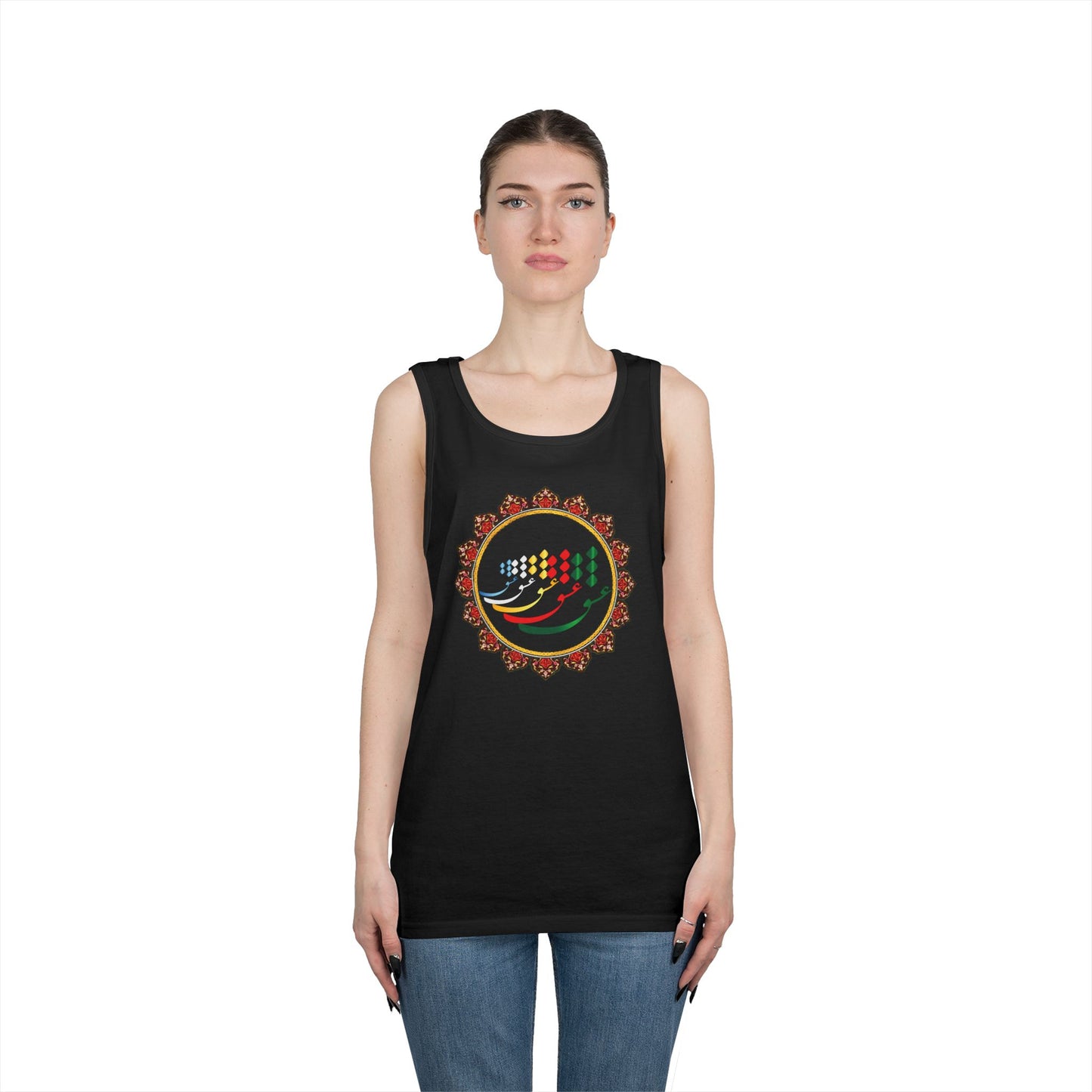FARSI CALLIGRAPHY COTTON TANK TOP عشق