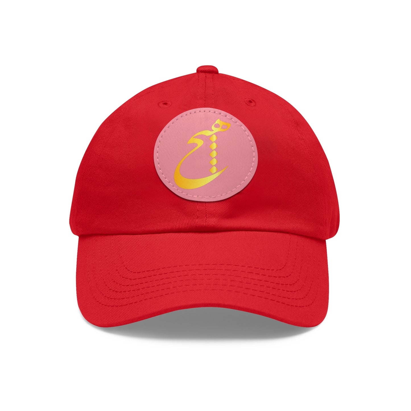 DAD HAT WITH LEATHER PATCH | "هیچ" – MINIMALIST PERSIAN CALLIGRAPHY