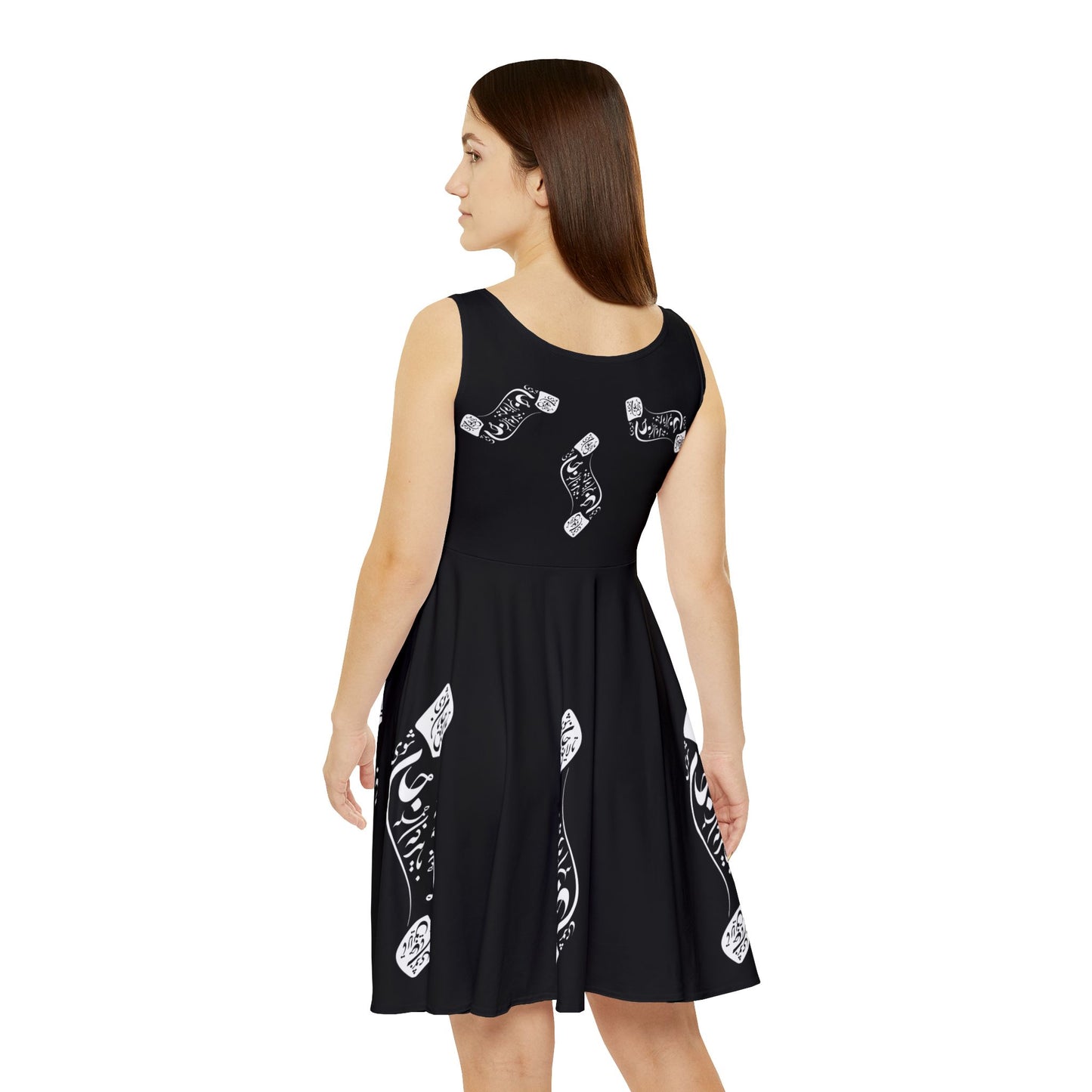PERSIAN CALLIGRAPHY SKATER DRESS