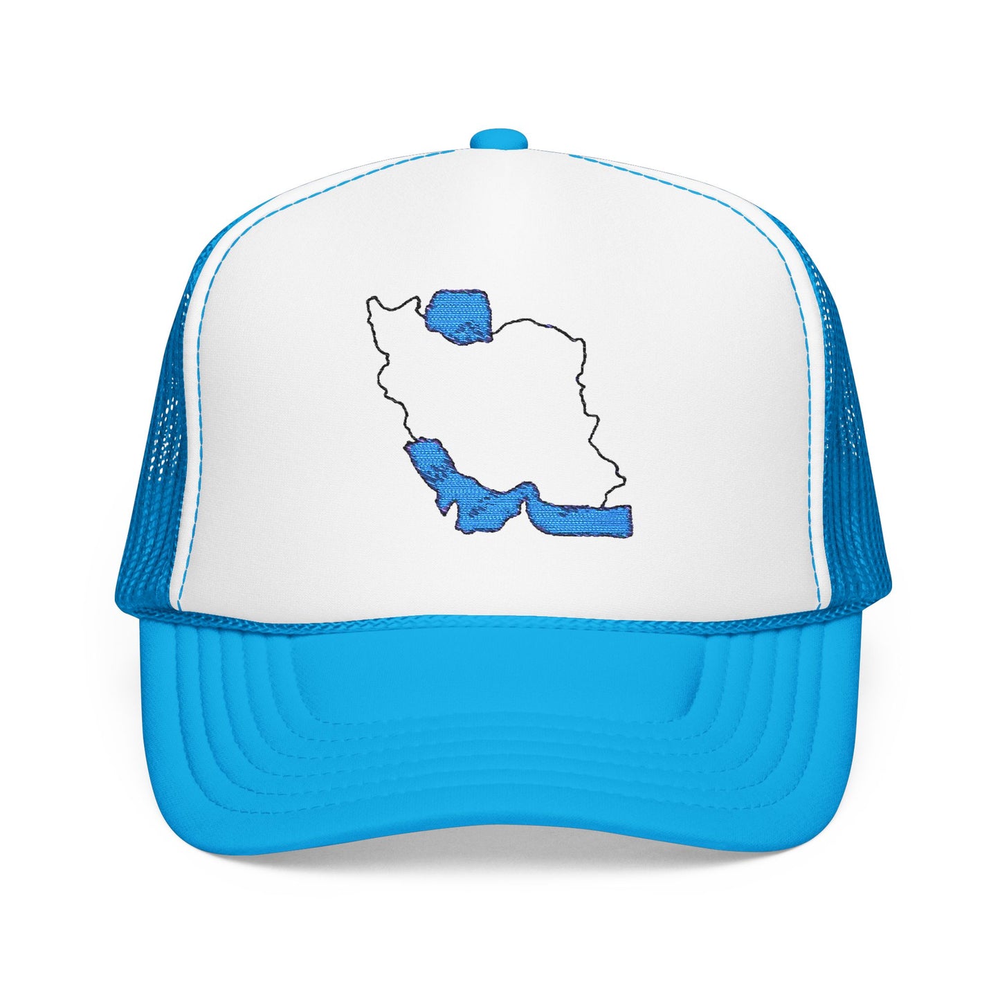 Embroidered Foam Trucker Hat – Iran Map Design