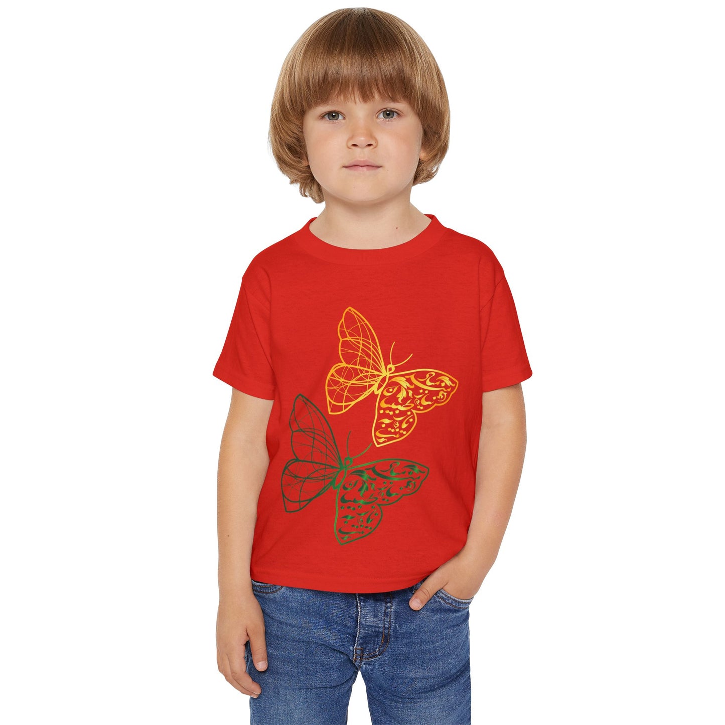 BUTTERFLY PRINT TODDLER T-SHIRT تنت به ناز طبیبان نیازمند مباد"