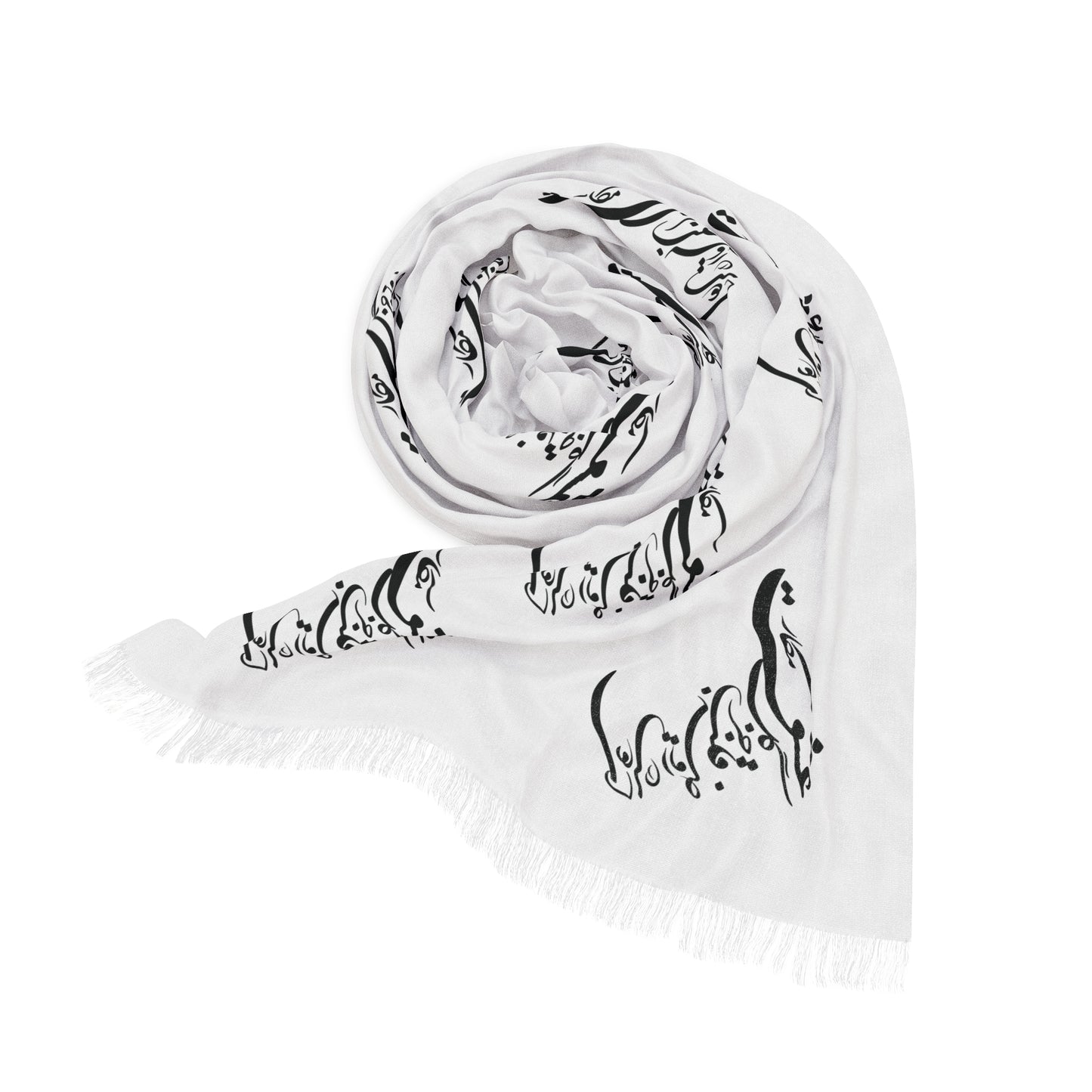 PERSIAN CALLIGRAPHY SCARF ای دوست در روضه قلب جز گل عشق مکار