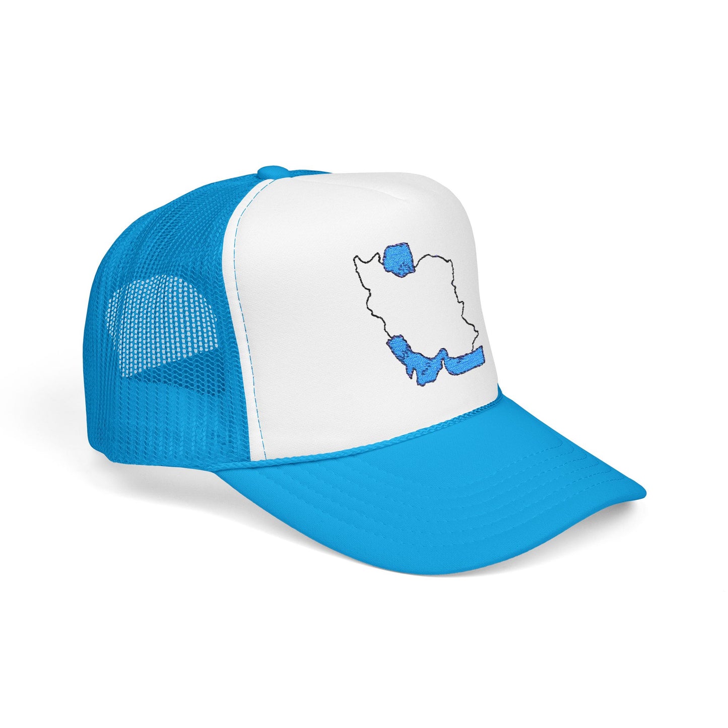 Embroidered Foam Trucker Hat – Iran Map Design