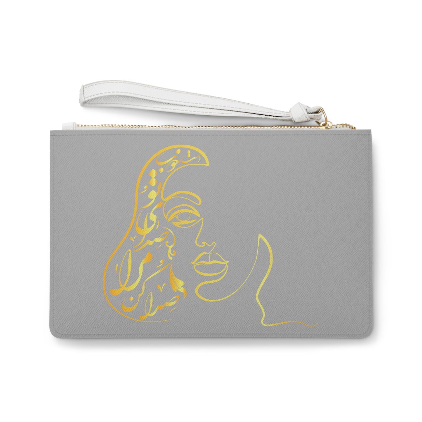 Clutch Bag Cosmetic Bag with Persion Calligraphy چشم بد از روی ماهت دور باد