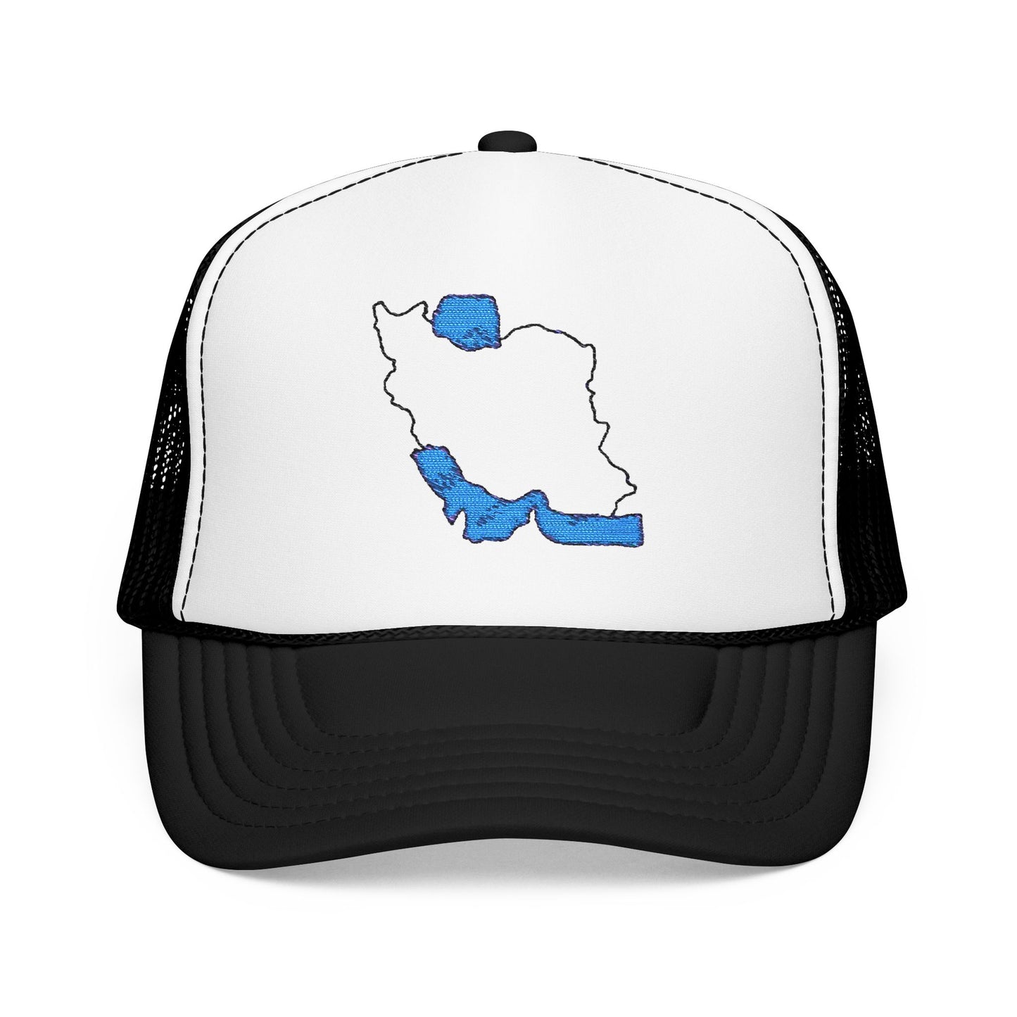 Embroidered Foam Trucker Hat – Iran Map Design
