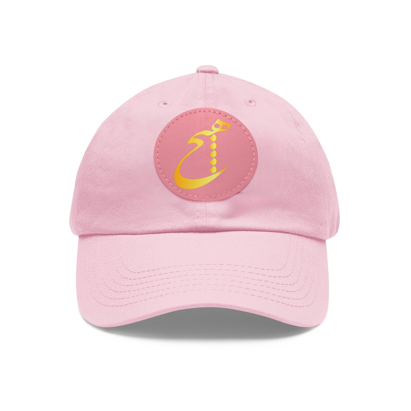 DAD HAT WITH LEATHER PATCH | "هیچ" – MINIMALIST PERSIAN CALLIGRAPHY