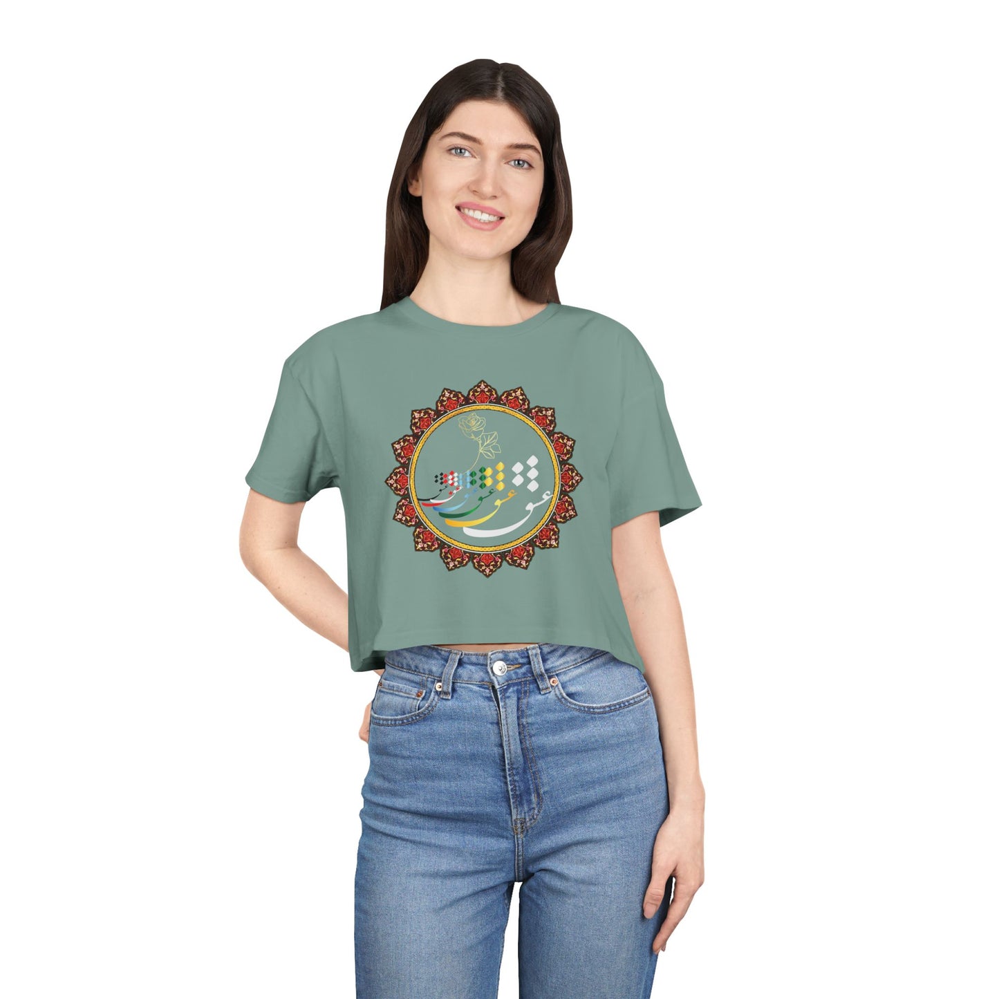 LOVE WOMEN'S CROP TEE عشق