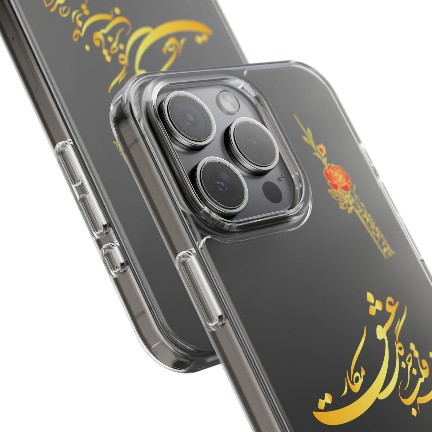 Copy of CLEAR PHONE CASE – "ای دوست در روضه قلب جز گل عشق مکار"