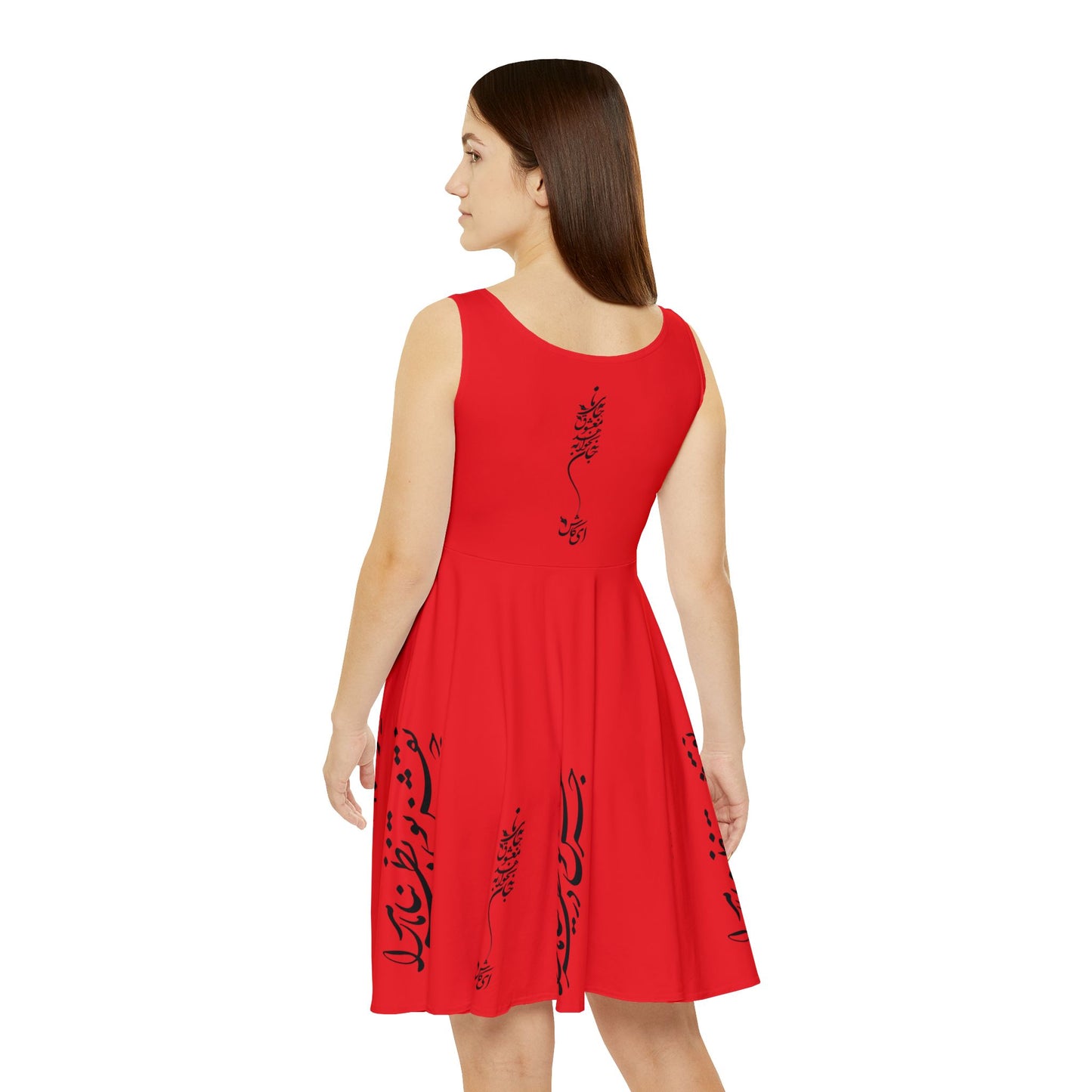 PERSIAN CALLIGRAPHY SKATER DRESS