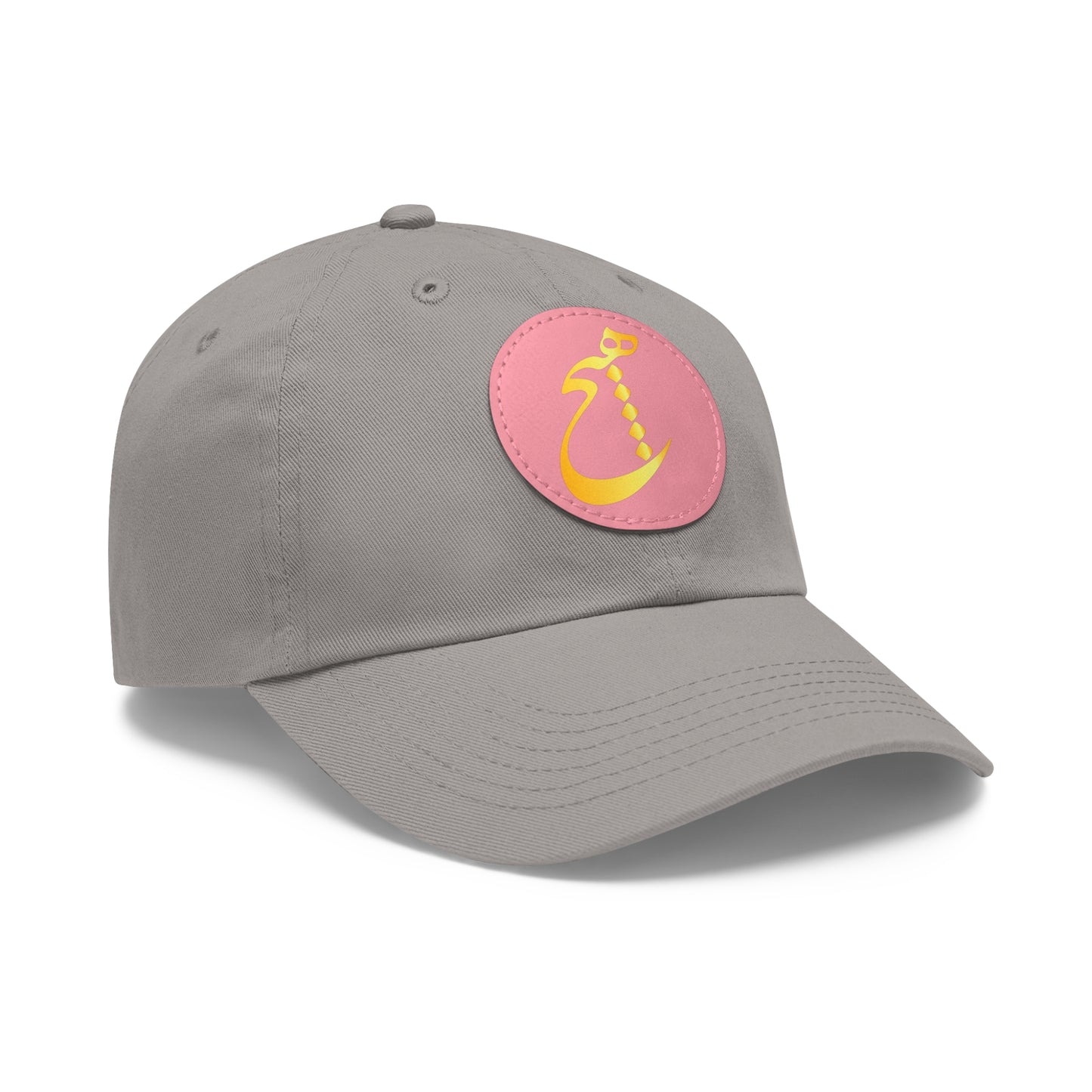 DAD HAT WITH LEATHER PATCH | "هیچ" – MINIMALIST PERSIAN CALLIGRAPHY