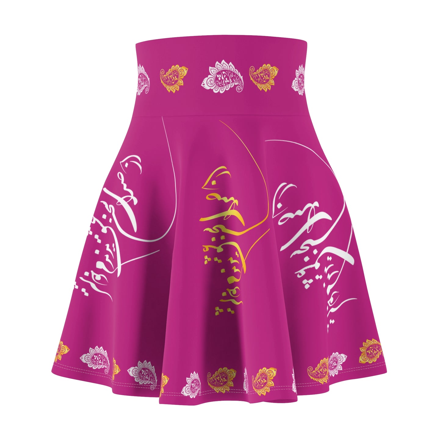 "PERSIAN POETRY PAISLEY SKATER SKIRT – از صدای سخن عشق نشنیدم خوشتر"