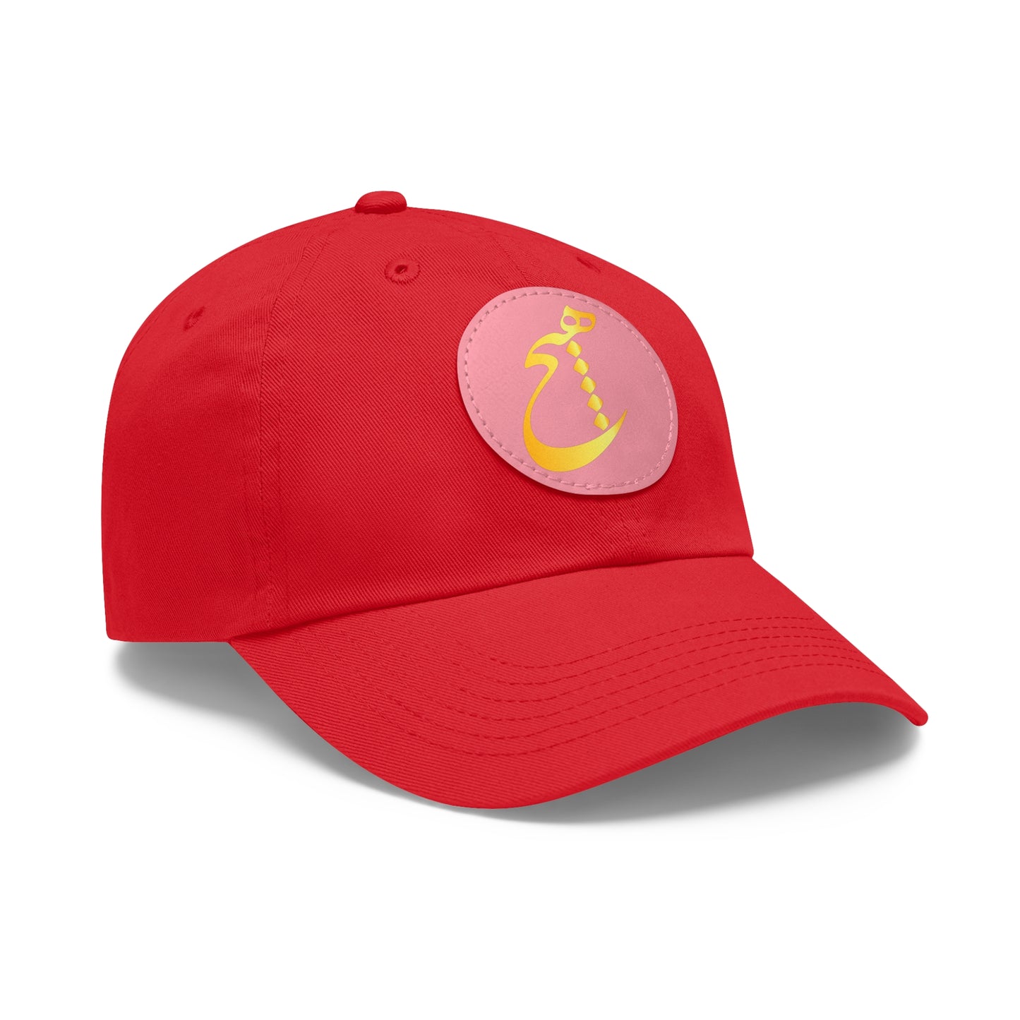 DAD HAT WITH LEATHER PATCH | "هیچ" – MINIMALIST PERSIAN CALLIGRAPHY