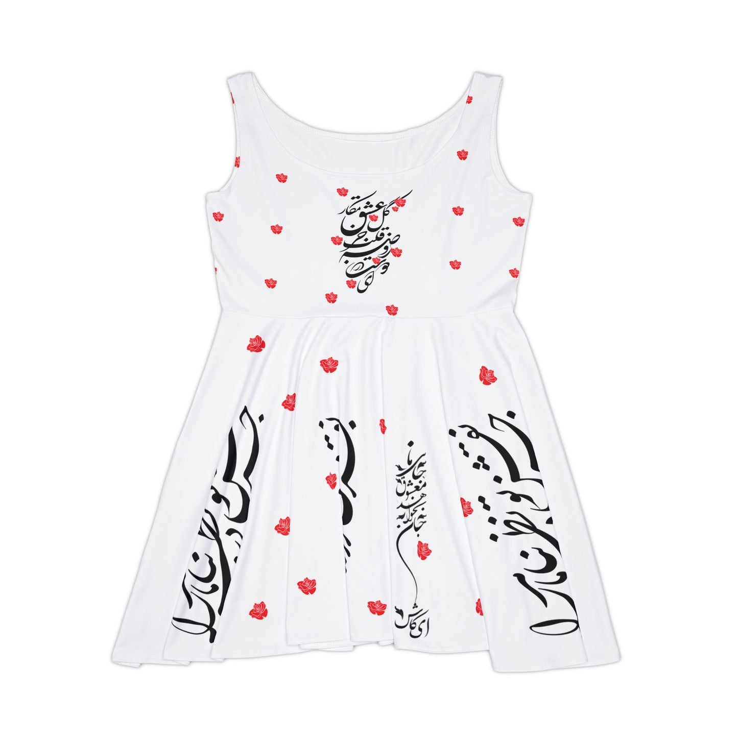 PERSIAN CALLIGRAPHY SKATER DRESS