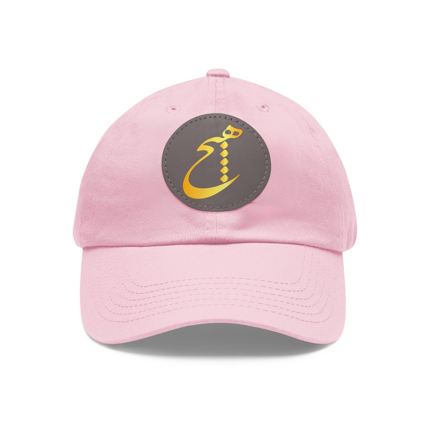 DAD HAT WITH LEATHER PATCH | "هیچ" – MINIMALIST PERSIAN CALLIGRAPHY