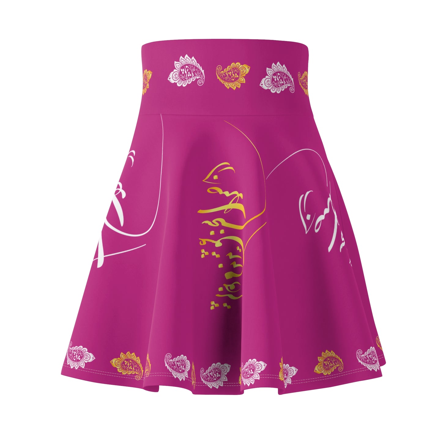 "PERSIAN POETRY PAISLEY SKATER SKIRT – از صدای سخن عشق نشنیدم خوشتر"
