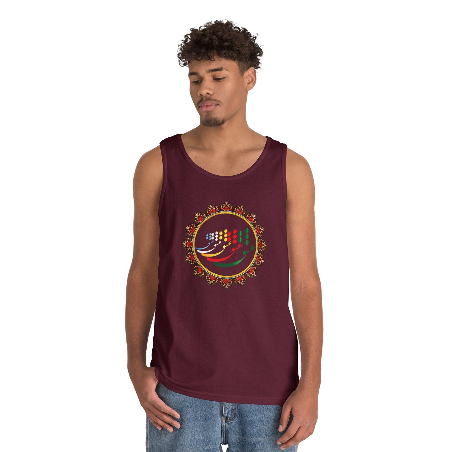 FARSI CALLIGRAPHY COTTON TANK TOP عشق