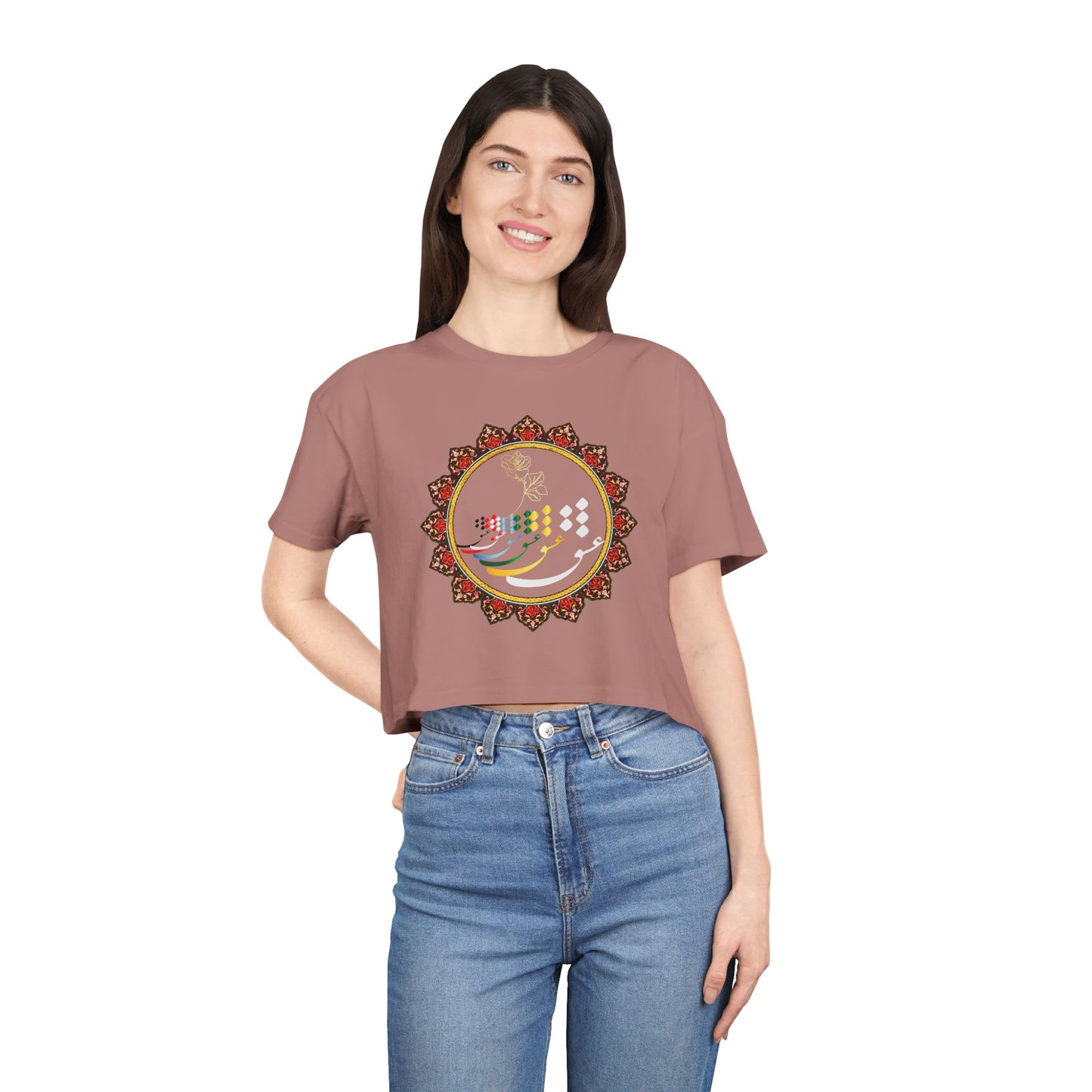 LOVE WOMEN'S CROP TEE عشق