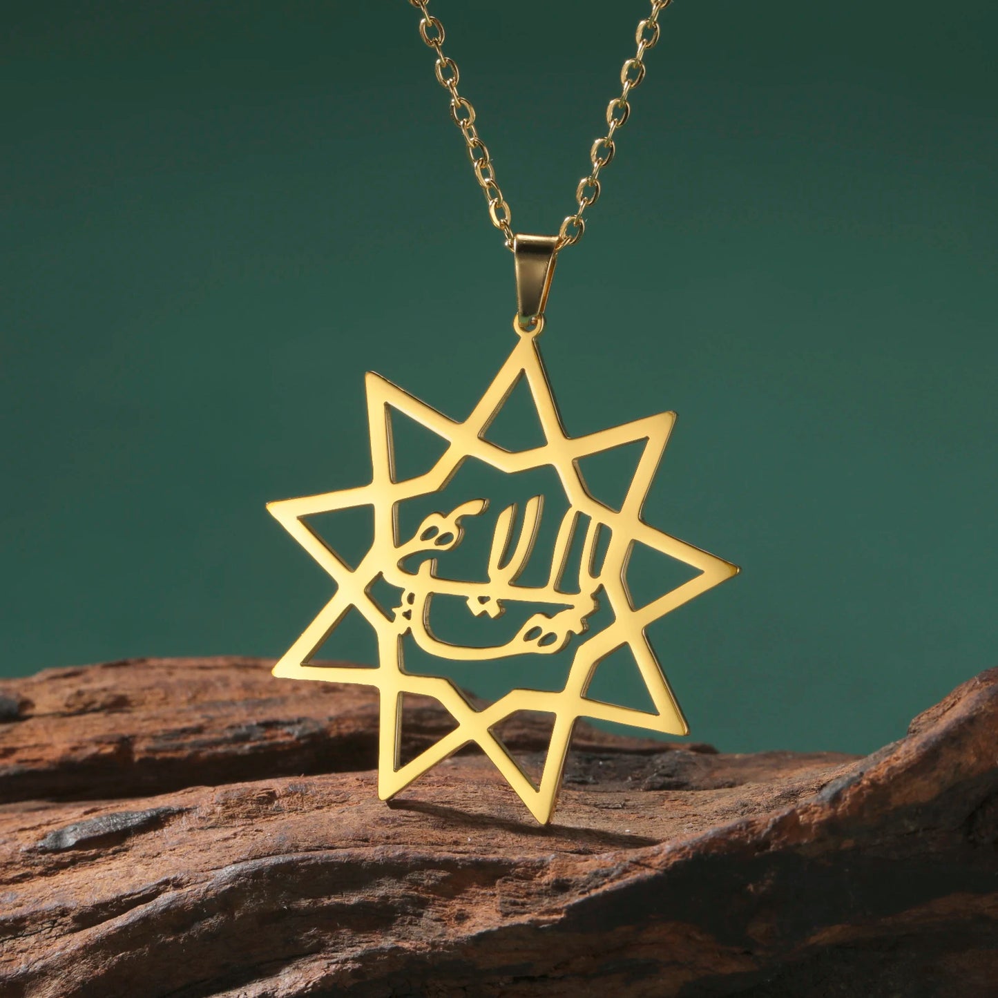 9-POINT BAHÁʼÍ STAR NECKLACE – YÁ BAHÁʼU’L-ABHÁ PENDANT