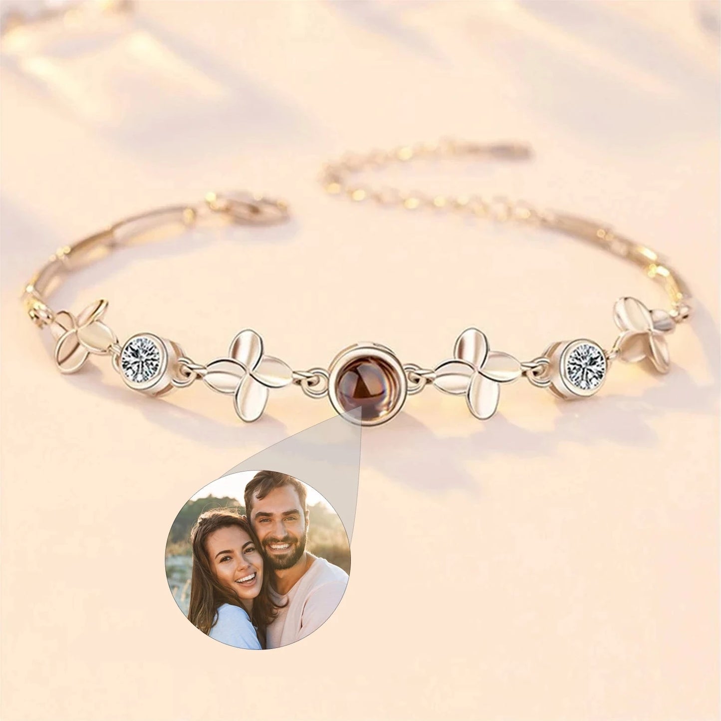 S925 LEAF BRACELET – PERSONALIZED PHOTO PROJECTION BRACELET