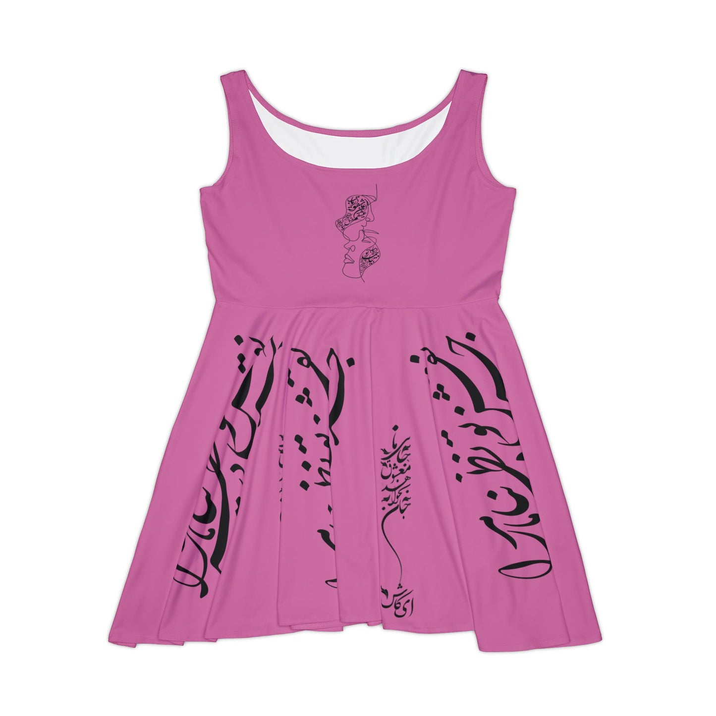 PERSIAN CALLIGRAPHY SKATER DRESS