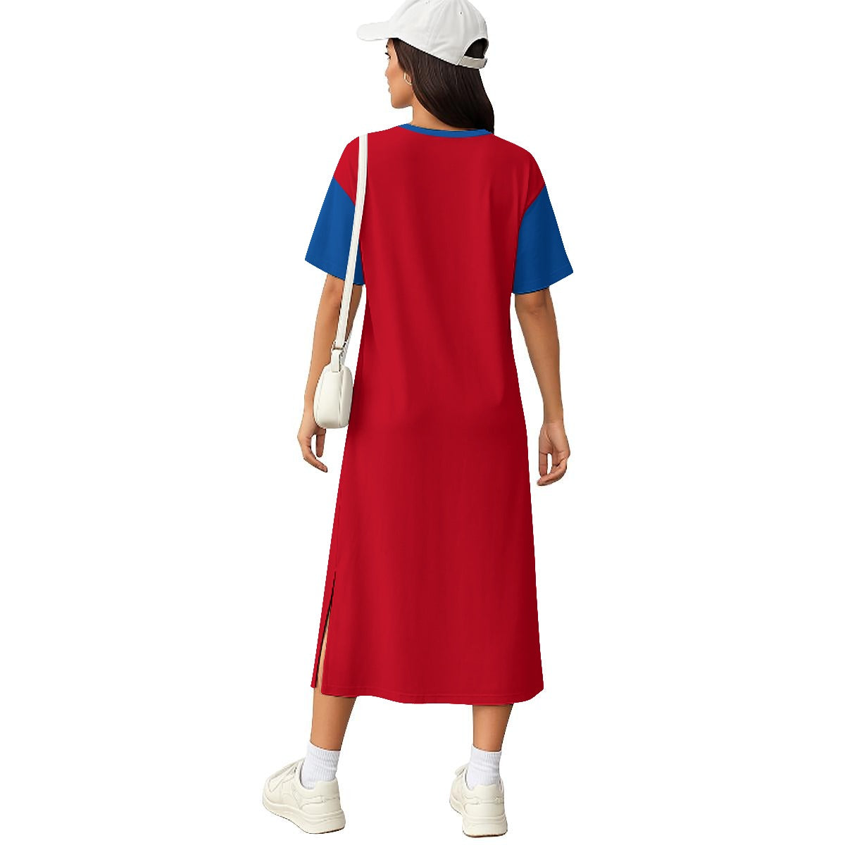 PERSIAN POETRY COTTON MIDI T-SHIRT DRESS