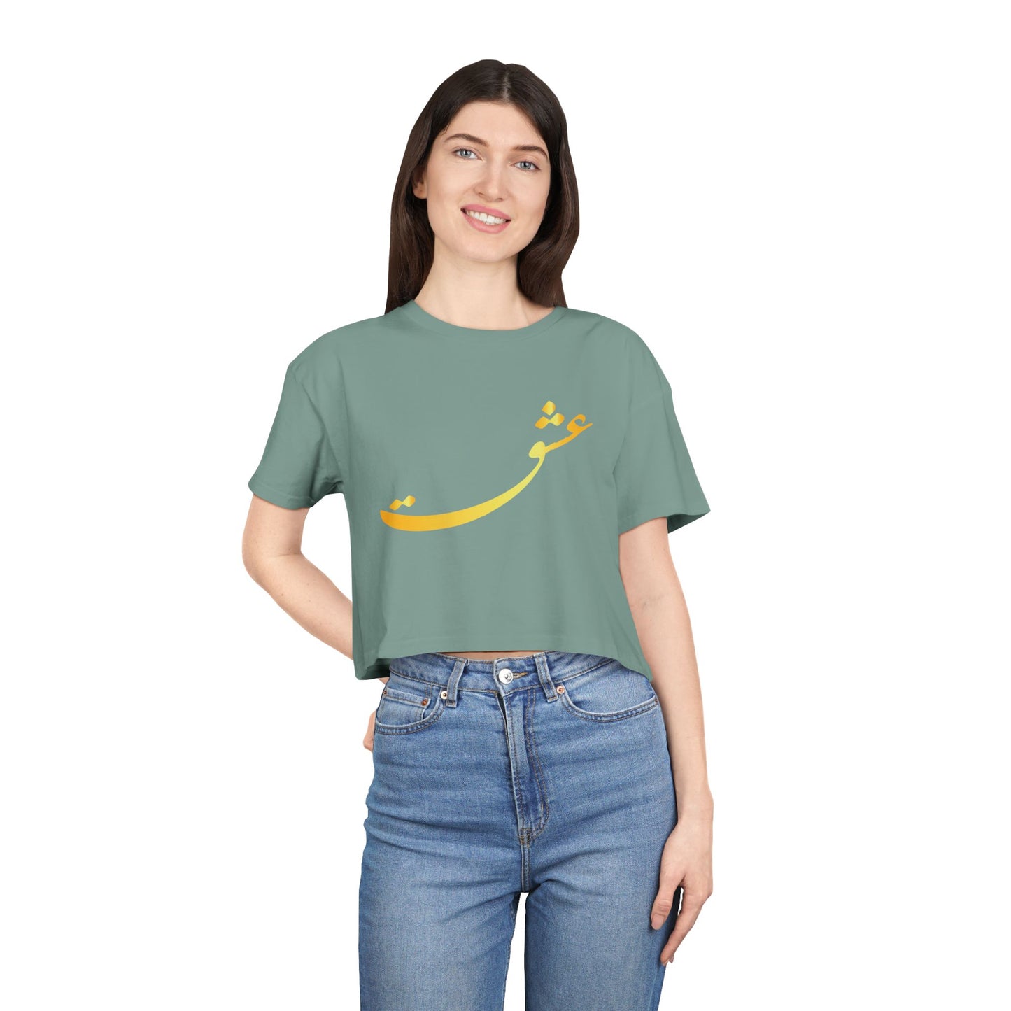 LOVE WOMEN'S CROP TEE عشق