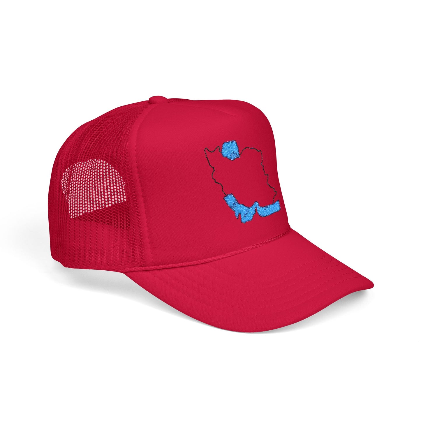 Embroidered Foam Trucker Hat – Iran Map Design