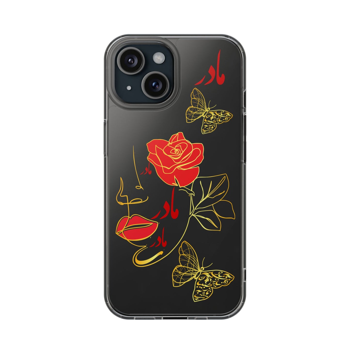FLORAL IPHONE CASE – MOTHER’S DAY GIFT, ROSE & BUTTERFLY, مادر