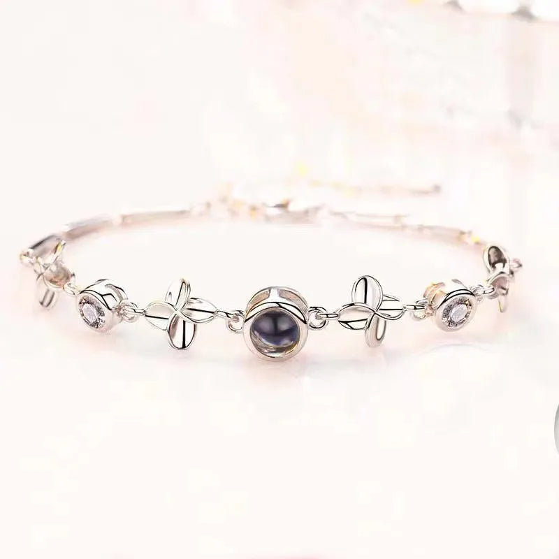 S925 LEAF BRACELET – PERSONALIZED PHOTO PROJECTION BRACELET
