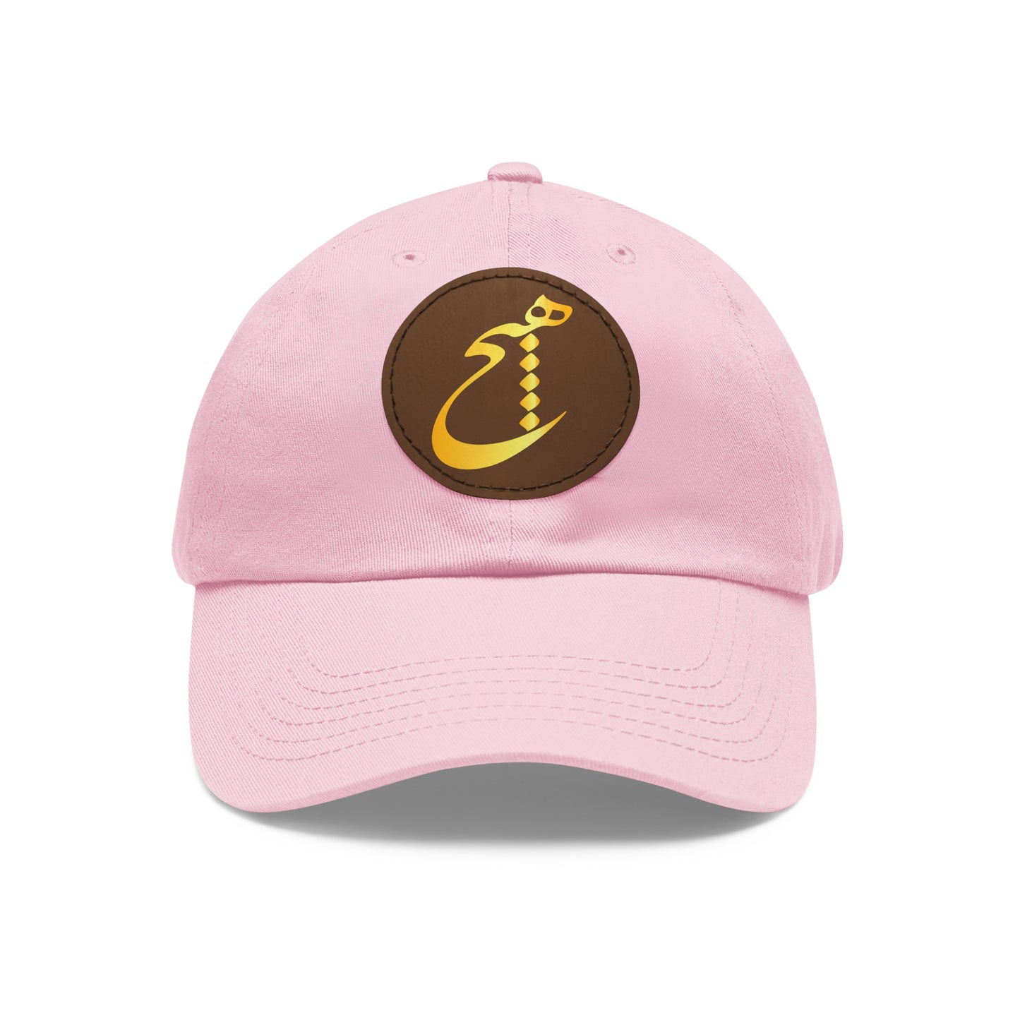 DAD HAT WITH LEATHER PATCH | "هیچ" – MINIMALIST PERSIAN CALLIGRAPHY
