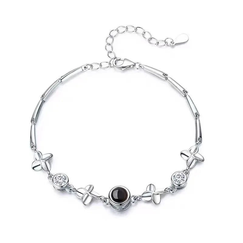 S925 LEAF BRACELET – PERSONALIZED PHOTO PROJECTION BRACELET