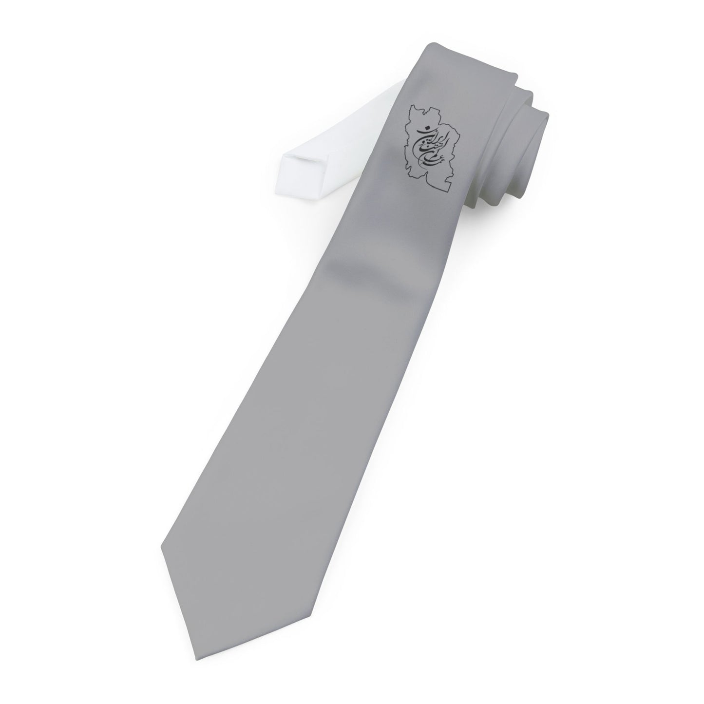 Necktie with Iran Map and Poam کراوات : همه عالم تن است و ایران دل