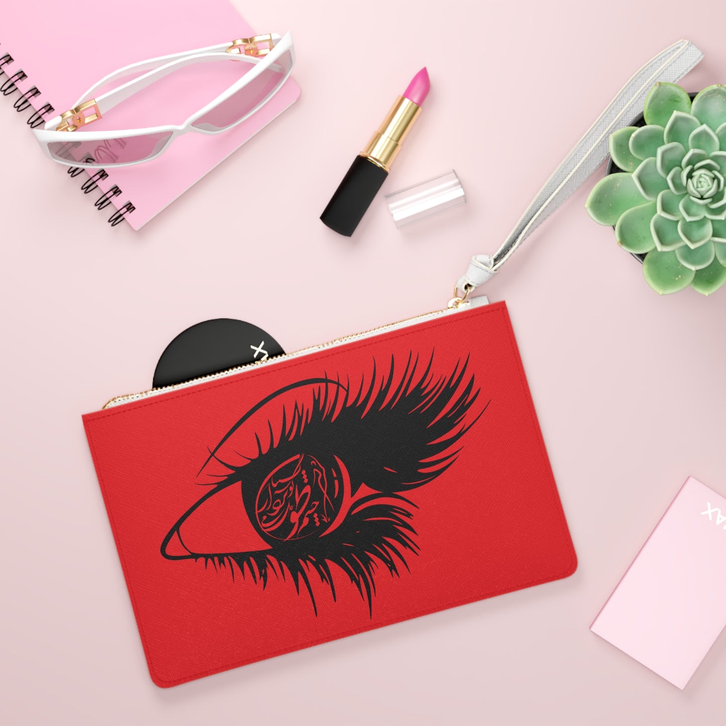 Persion Calligraphy Clutch Bag Cosmetic Bag