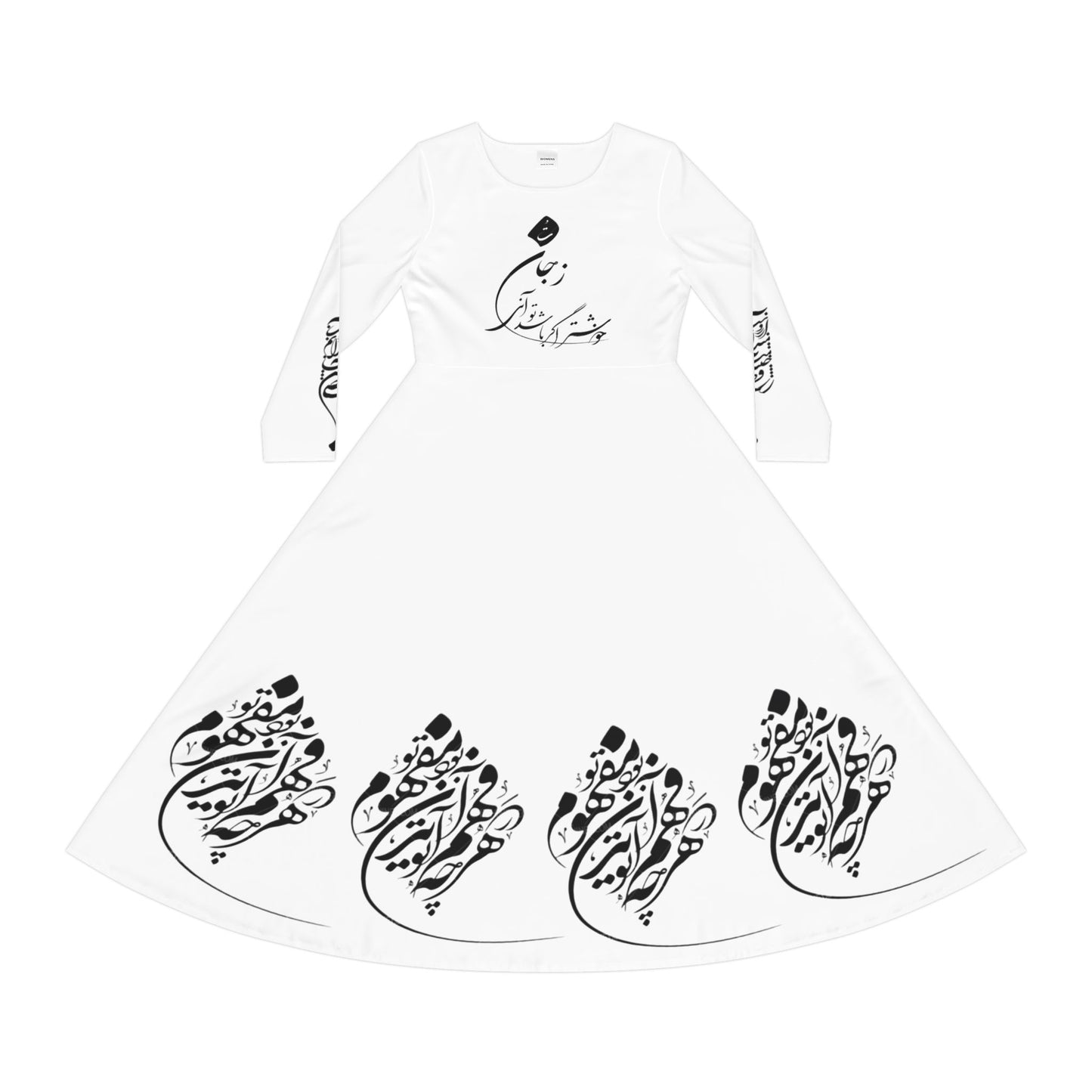 PERSIAN CALLIGRAPHY DANCE DRESS