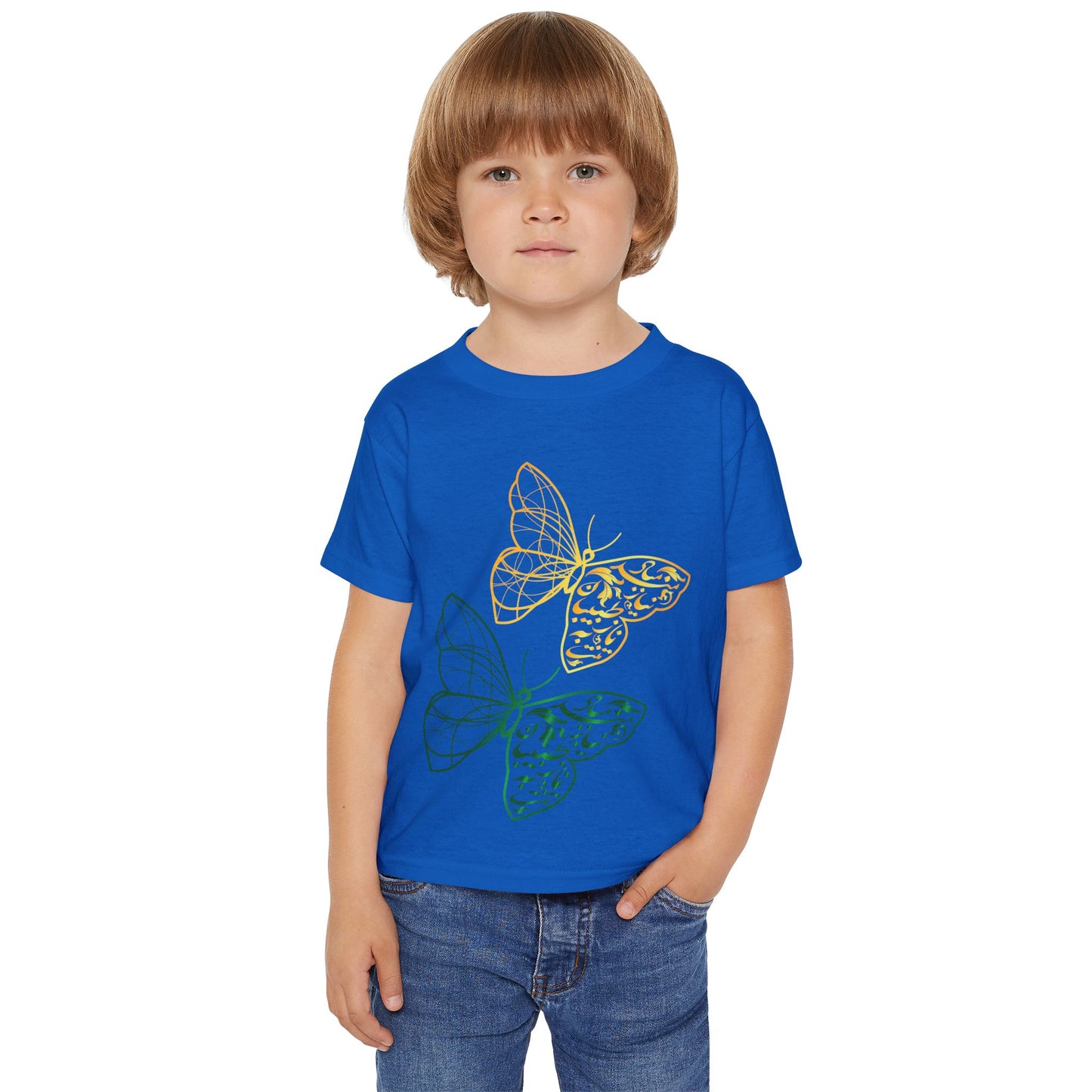 BUTTERFLY PRINT TODDLER T-SHIRT تنت به ناز طبیبان نیازمند مباد"