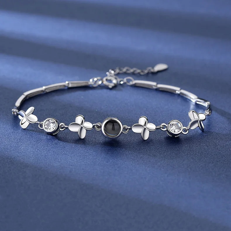 S925 LEAF BRACELET – PERSONALIZED PHOTO PROJECTION BRACELET