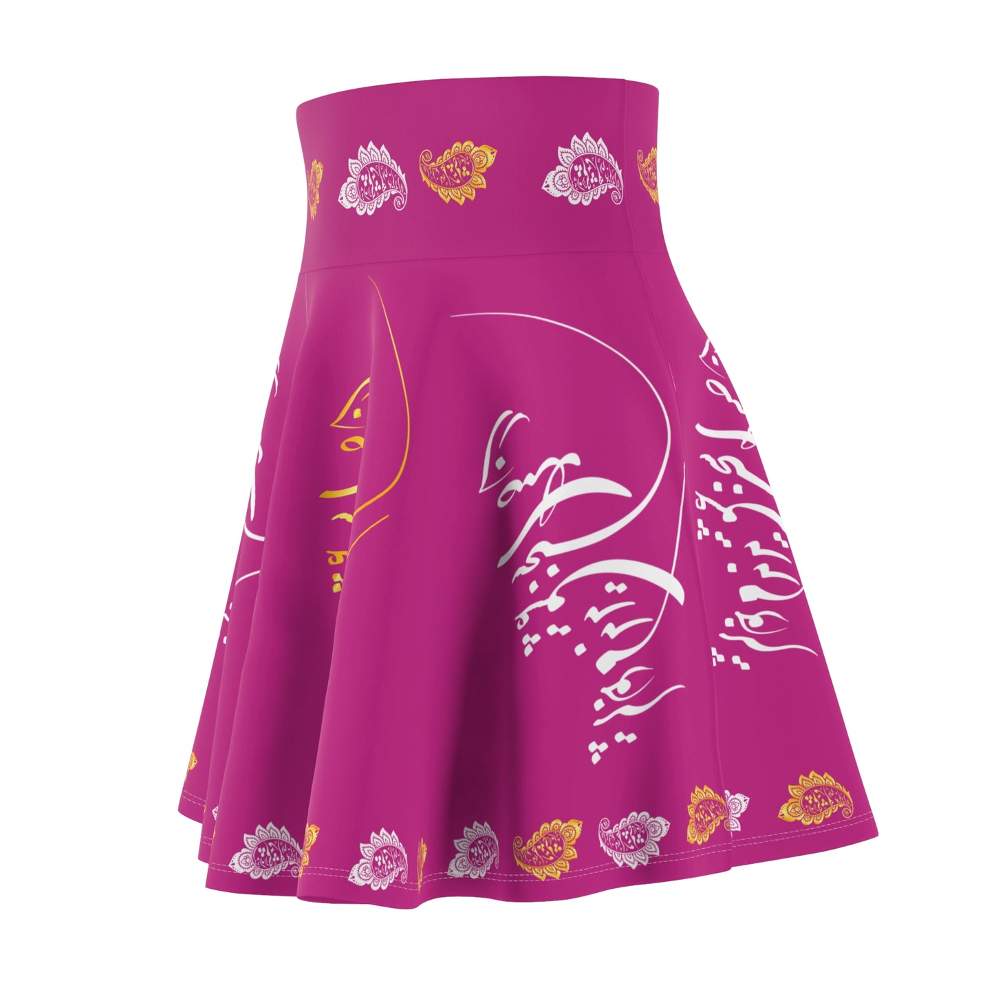 "PERSIAN POETRY PAISLEY SKATER SKIRT – از صدای سخن عشق نشنیدم خوشتر"