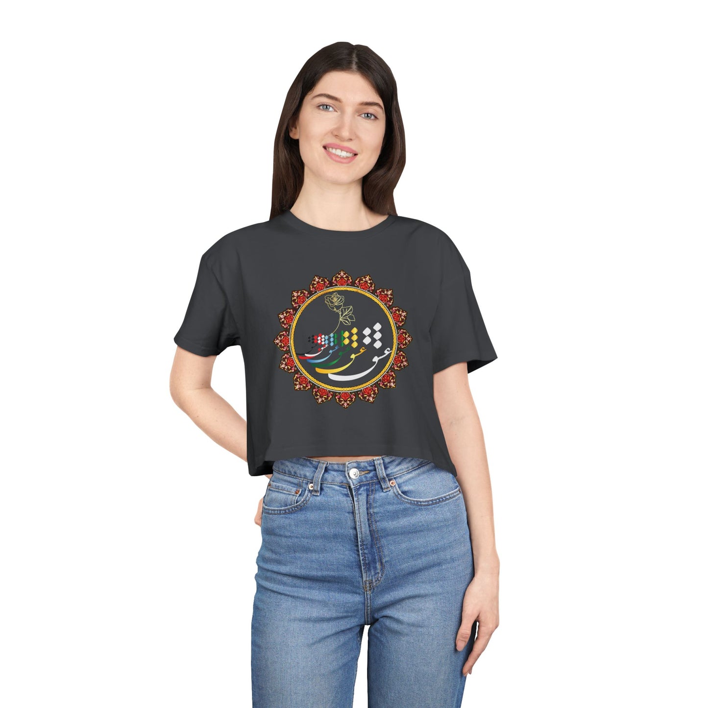 LOVE WOMEN'S CROP TEE عشق