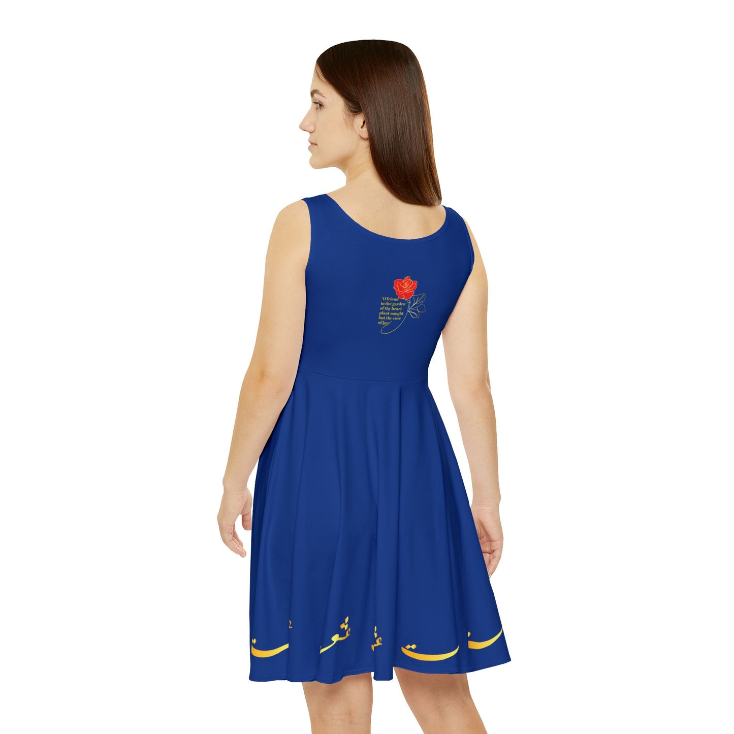 PERSIAN CALLIGRAPHY DANCE DRESS ای دوست در روضه قلب جز گل عشق مکار
