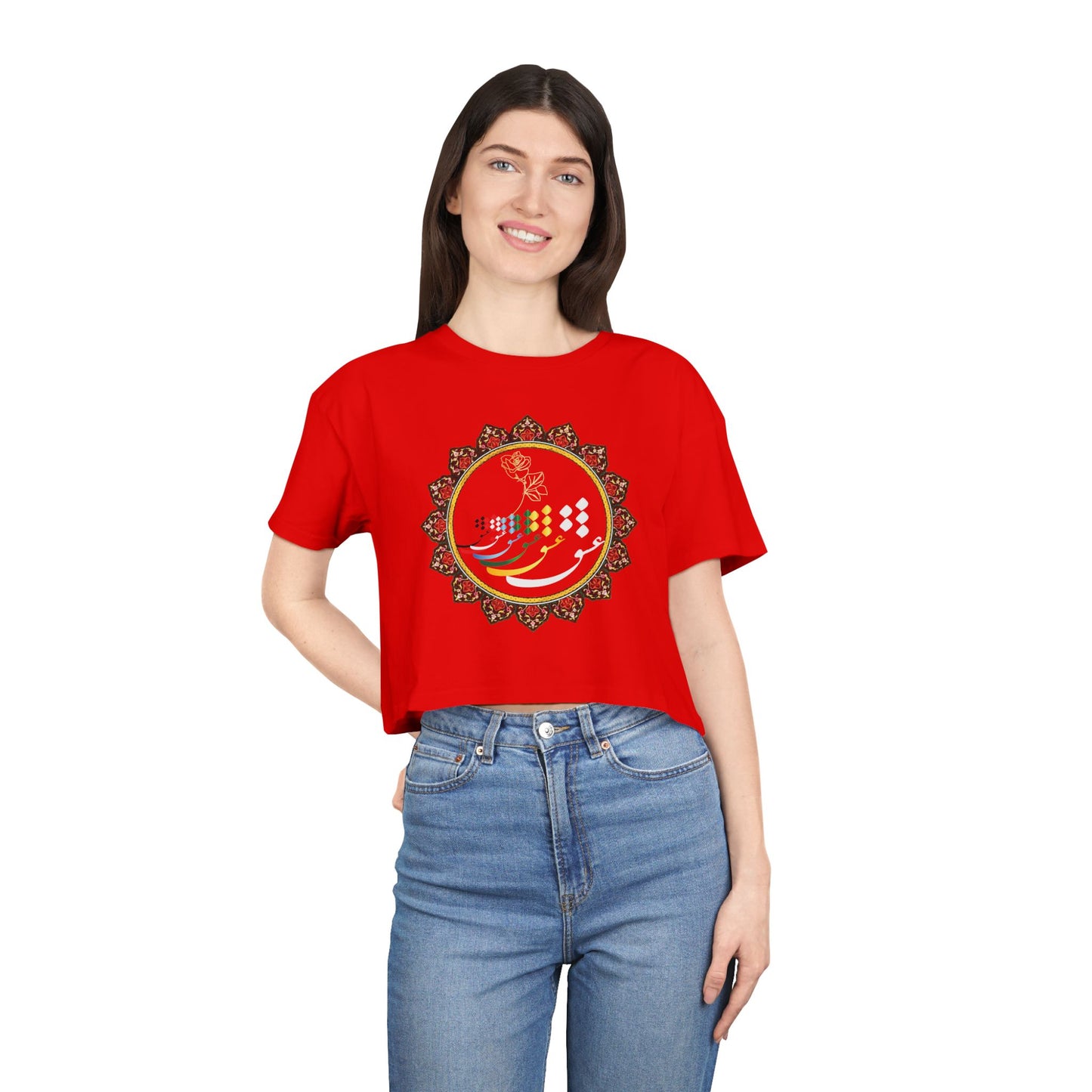 LOVE WOMEN'S CROP TEE عشق