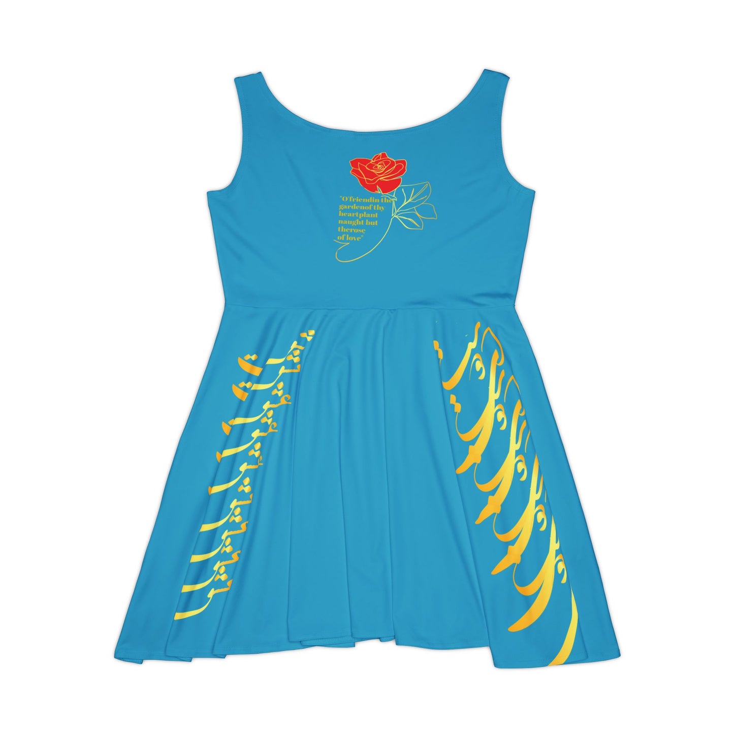 PERSIAN CALLIGRAPHY DANCE DRESS ای دوست در روضه قلب جز گل عشق مکار