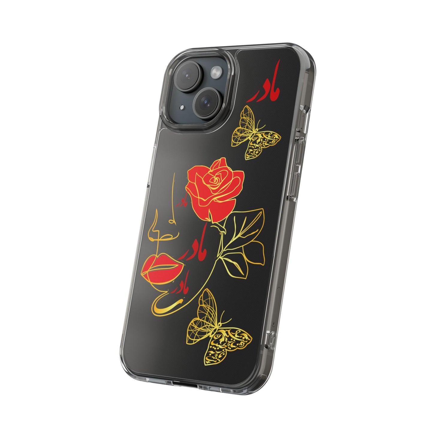 FLORAL IPHONE CASE – MOTHER’S DAY GIFT, ROSE & BUTTERFLY, مادر