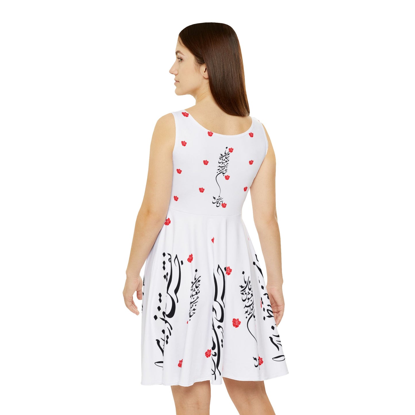 PERSIAN CALLIGRAPHY SKATER DRESS