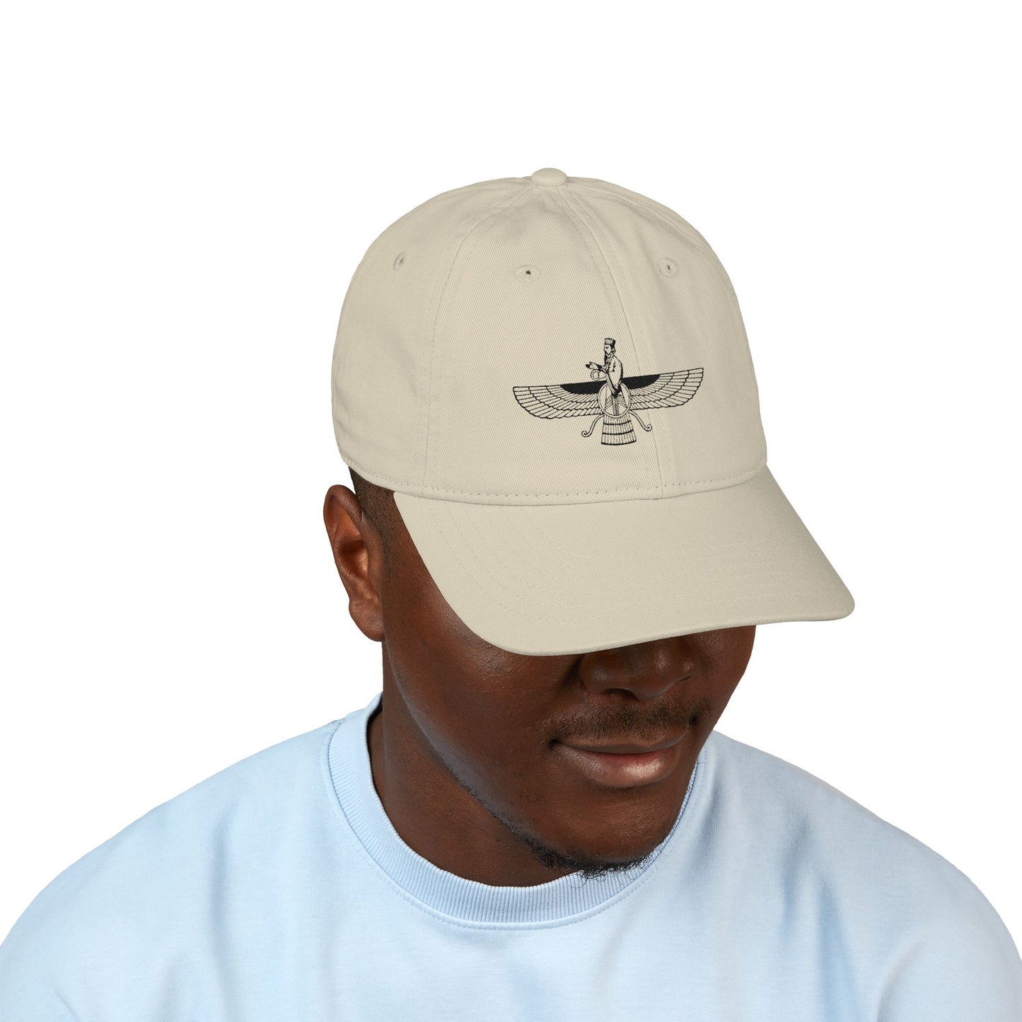 ORGANIC EMBROIDERED CAP – FARVAHAR & AHURA