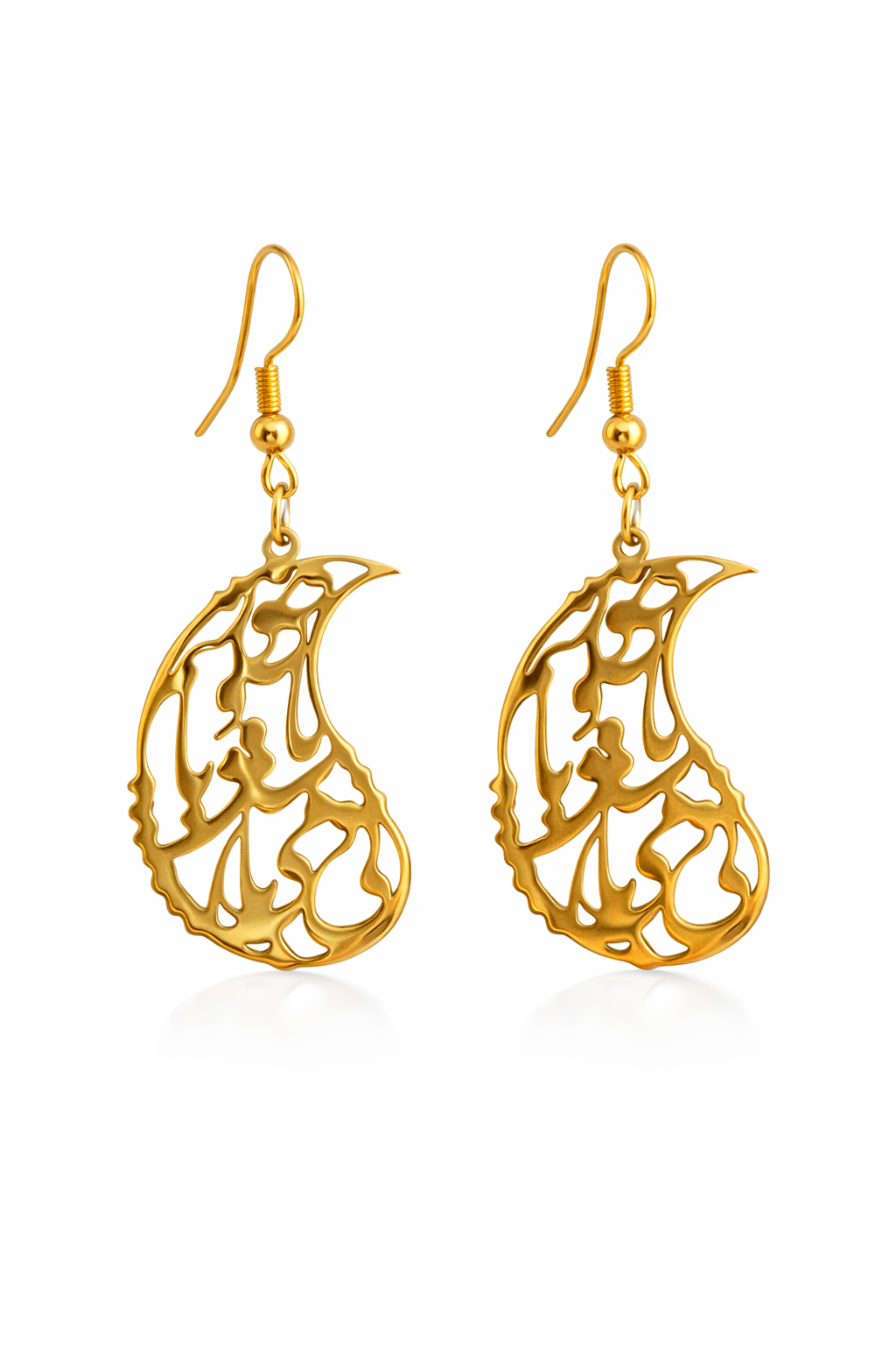 CALLIGRAPHY EARRINGS , “May it be me and her/him, with wine between us."